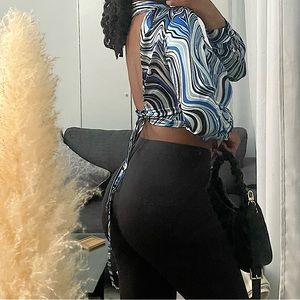 Open Back Crop Blouse